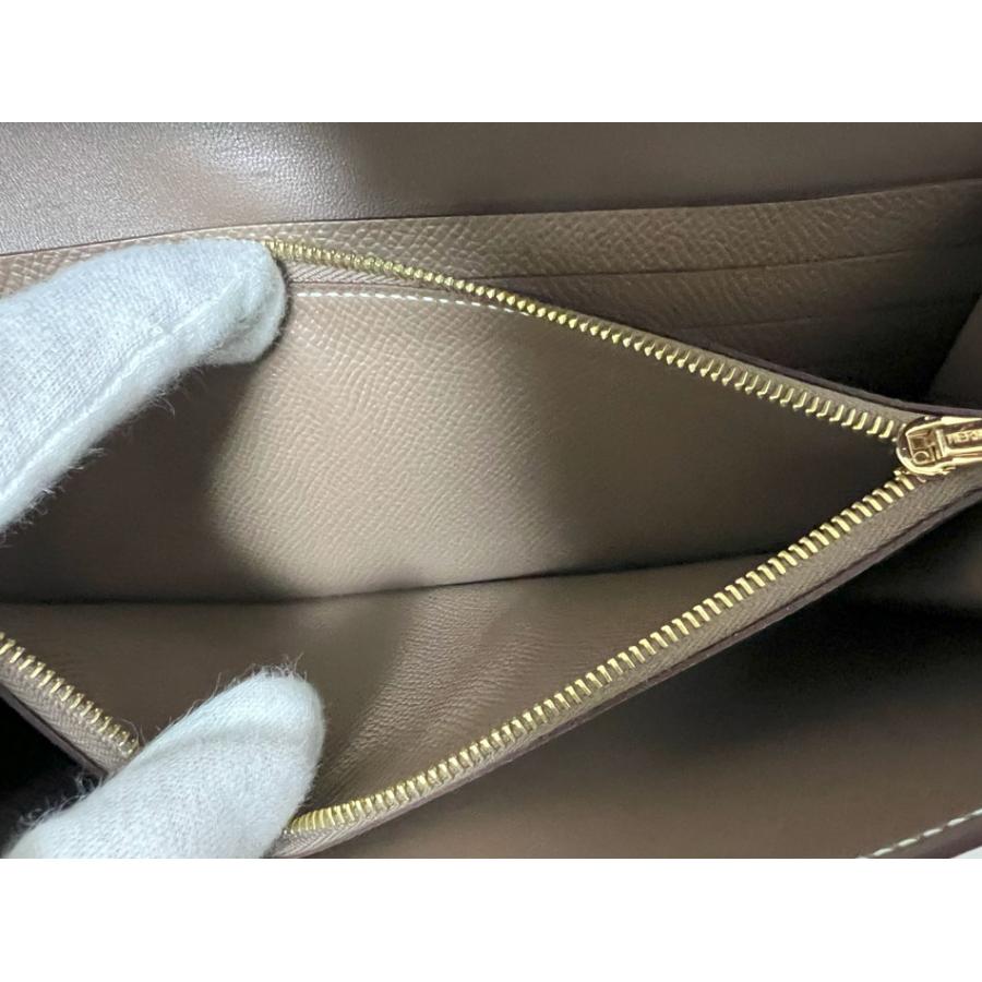 HERMES エルメス コンスタンストゥーゴー ロングウォレット 長財布 ショルダーポーチ エプソン エトープ グレー ゴールド金具 W刻印 | Constance | 07