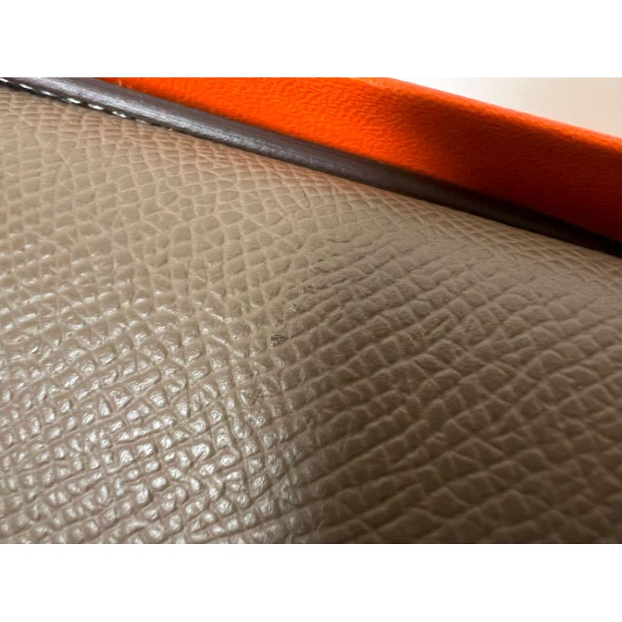 HERMES エルメス コンスタンストゥーゴー ロングウォレット 長財布 ショルダーポーチ エプソン エトープ グレー ゴールド金具 W刻印 | Constance | 08