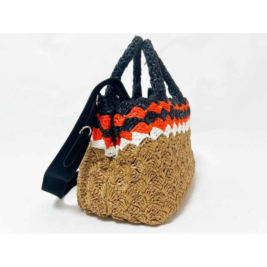 PRADA（プラダ） カナパ トートバッグ ショルダーバッグ RAFIA CROCHET