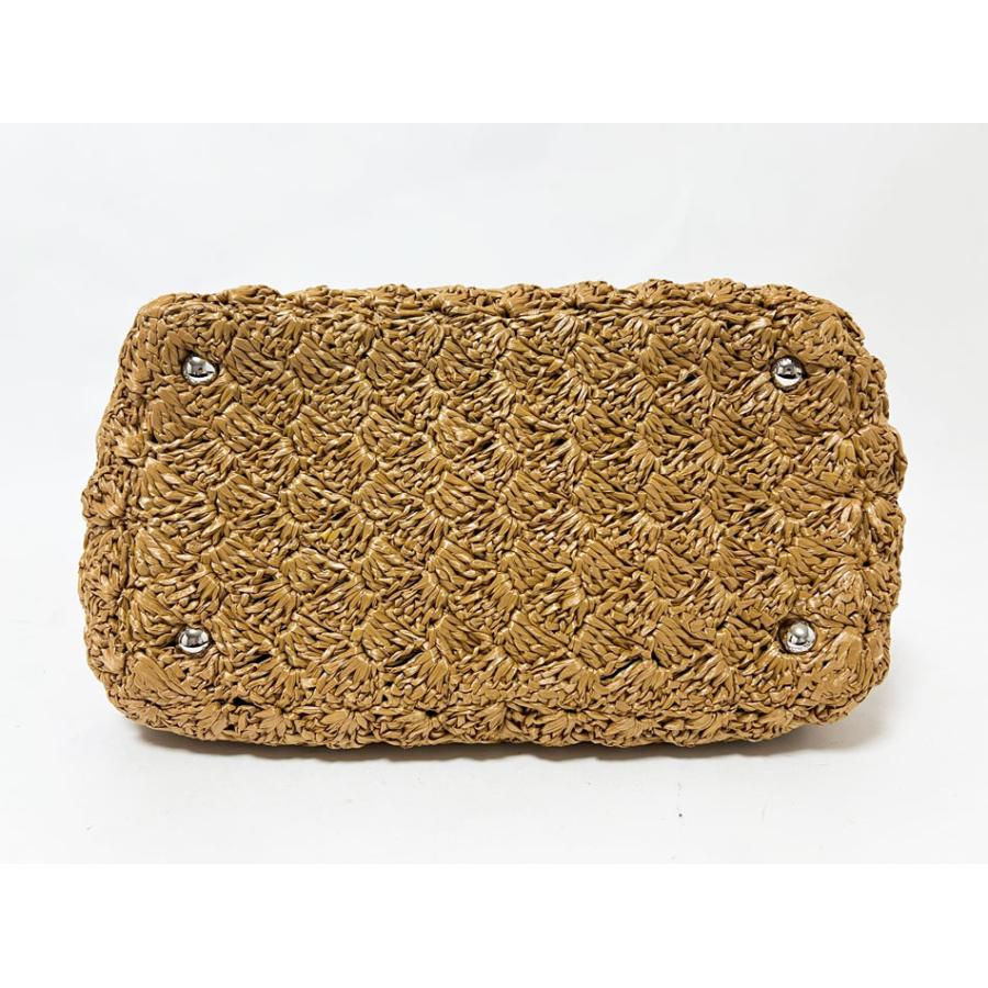 PRADA（プラダ） カナパ トートバッグ ショルダーバッグ RAFIA CROCHET