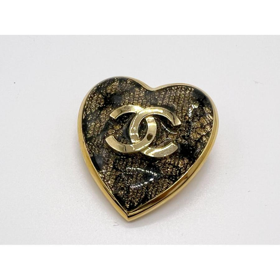 CHANEL（シャネル） ブローチ ハート CCマーク ゴールド C24K 超美品 