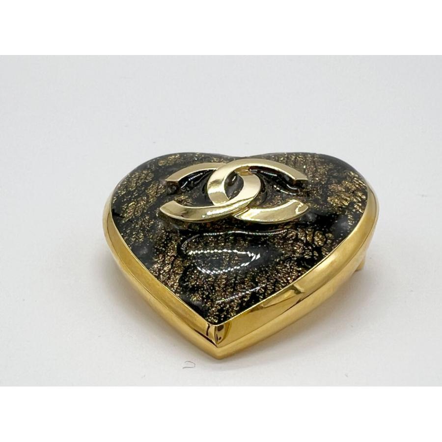 CHANEL（シャネル） ブローチ ハート CCマーク ゴールド C24K 超美品 