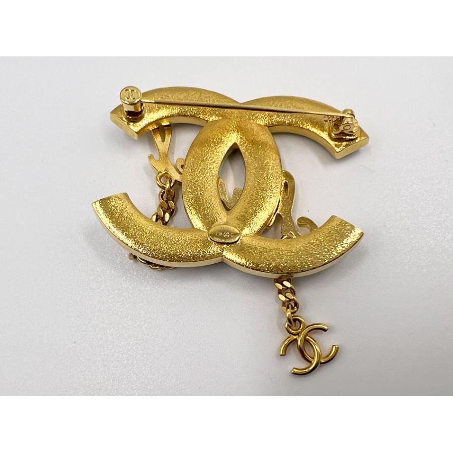 CHANEL シャネル ブローチ ピン CCマーク スター ラメ ゴールド金具 I24C 超美品_5