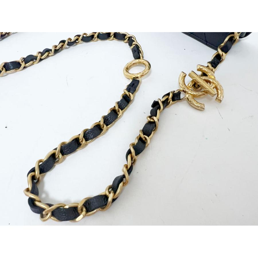 CHANEL シャネル マトラッセ クラシック チェーンウォレット クラッチバッグ ショルダーバッグ フォンケース キャビアスキン グレインドカーフスキン ガンメタル ゴールド金具 超美品 CHANEL - CHANEL シャネル マトラッセ クラシック チェーンウォレット