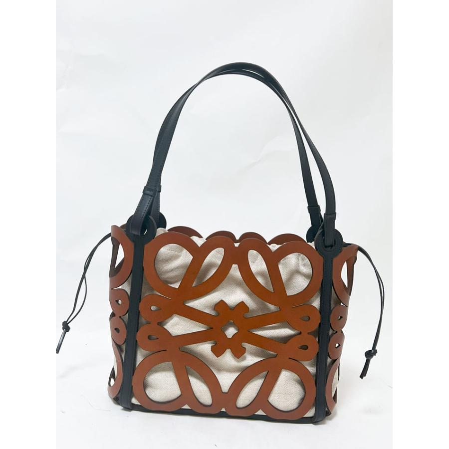 ロエベ アナグラム カットアウト トートバッグ ショルダーバッグ ブラック LOEWE（ロエベ） アナグラム カットアウト トートバッグ ショルダー