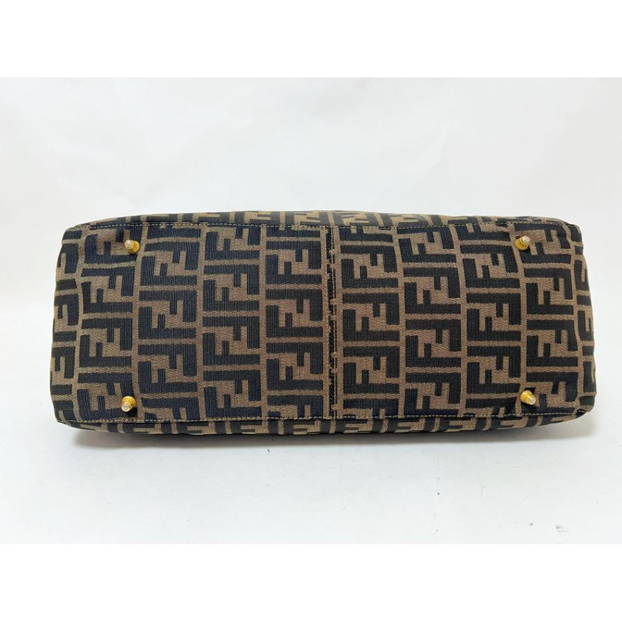 FENDI（フェンディ） トートバッグ ズッカ柄 キャンバス レザー