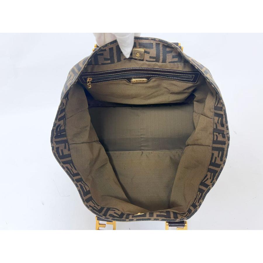 FENDI（フェンディ） トートバッグ ズッカ柄 キャンバス レザー