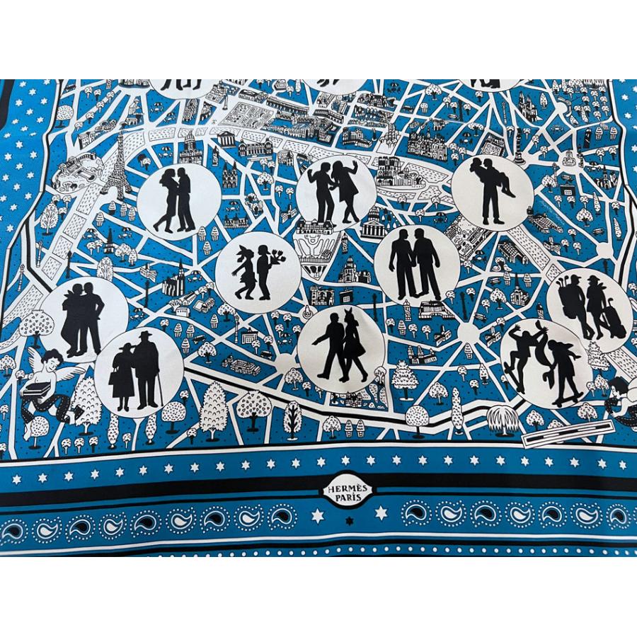 HERMES（エルメス） スカーフ カレ 55 バンダナ 新パリの恋人 LES