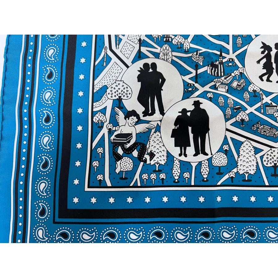 HERMES（エルメス） スカーフ カレ 55 バンダナ 新パリの恋人