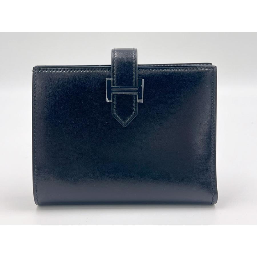 Bearn HERMES エルメス ベアン コンパクト 2つ折り 財布 モノクローム