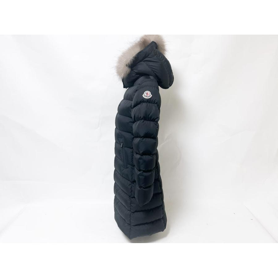 MONCLER モンクレール ABELLE GIUBBOTTO ダウンジャケット ファー フード キッズサイズ ブラック ナイロン 10 anni 140cm 美品_3