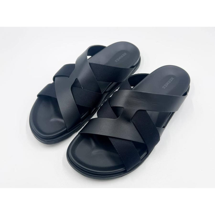 HERMES（エルメス） メンズ サンダル カジミール カーフ ブラック