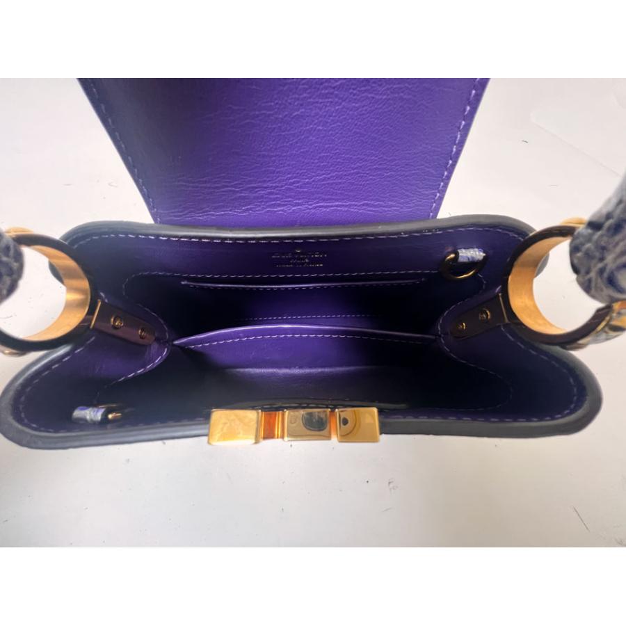 ルイヴィトン LOUIS VUITTON 2WAYバッグ カプシーヌ MINI クロコダイル ピンク系 ゴールド金具 グレー ショルダー ハンドバッグ RFID 【箱】【中古】 カプシーヌ LOUIS VUITTON ルイヴィトン クロコダイル カプシーヌMINI