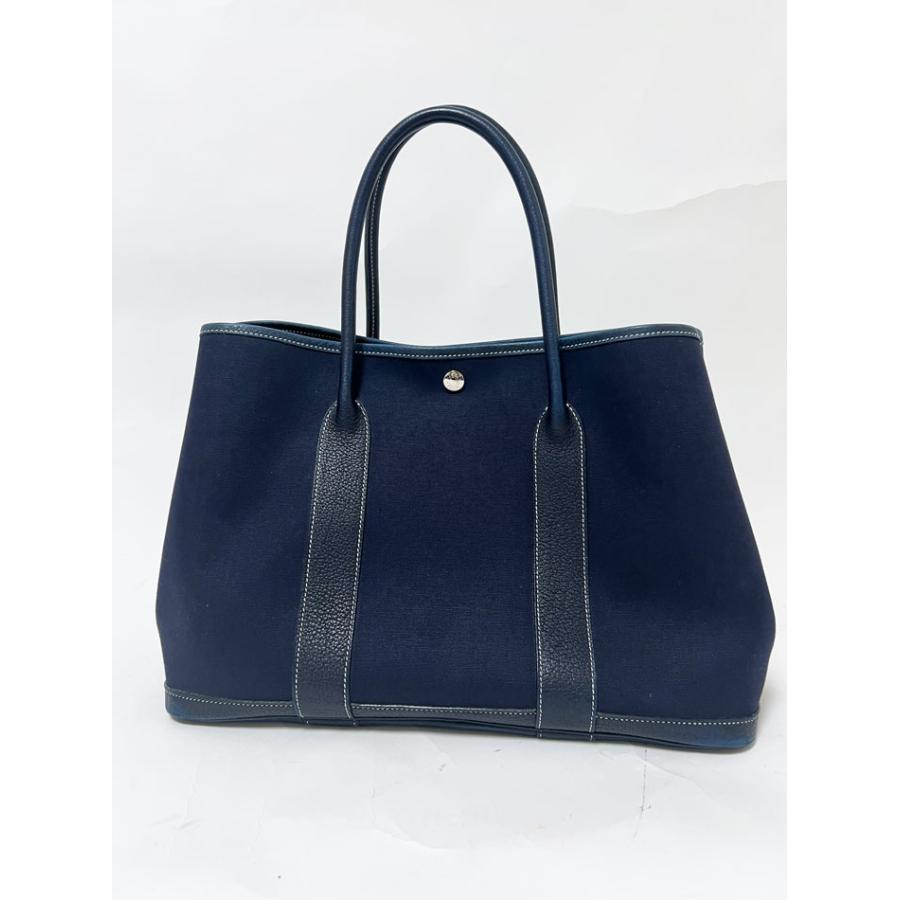 エルメス　ガーデンパーティー　HERMESブルーアトール　トワル　36cm pm ガーデンパーティー HERMES エルメス ガーデンパーティPM 36 トート