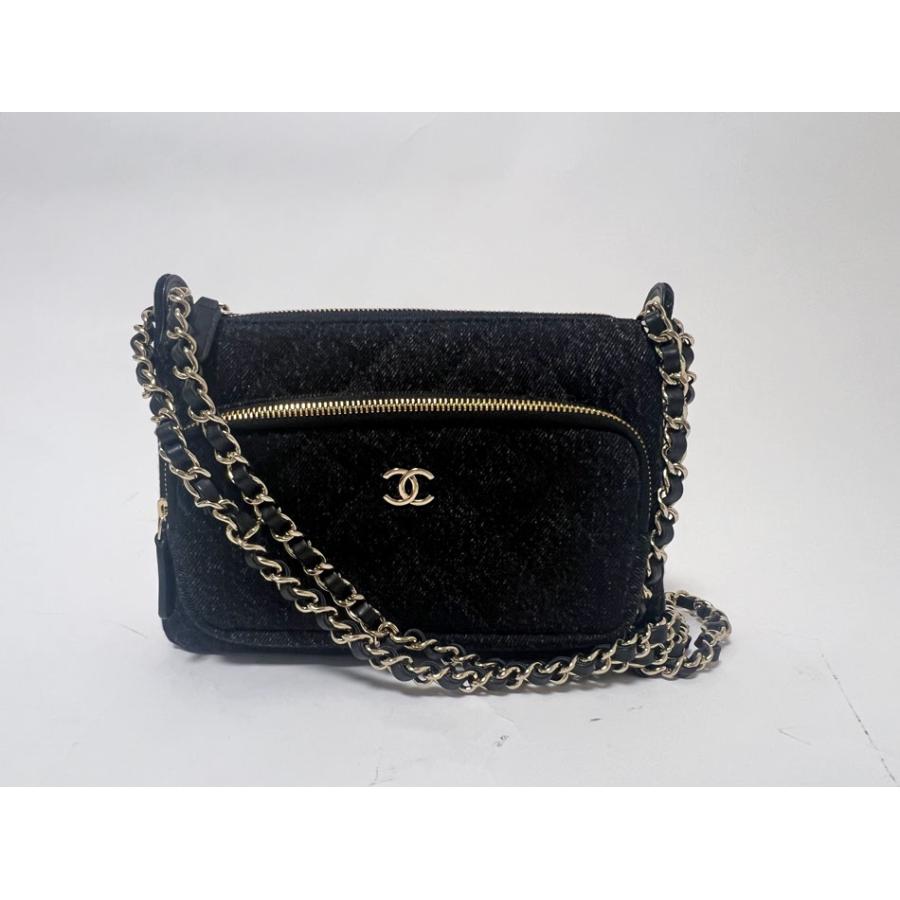 CHANEL（シャネル） デニム チェーンクラッチバッグ ショルダーバッグ