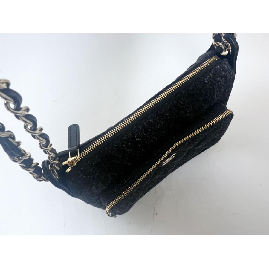 t*y様 CHANEL ブラックレザー ショルダーバッグ CHANEL（シャネル） デニム チェーンクラッチバッグ ショルダーバッグ