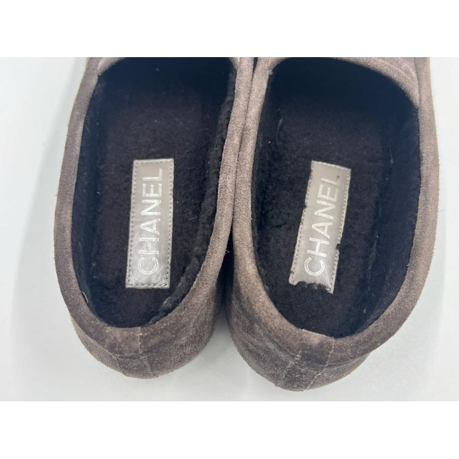 CHANEL（シャネル） レディース ローファー スエード ファー グレー