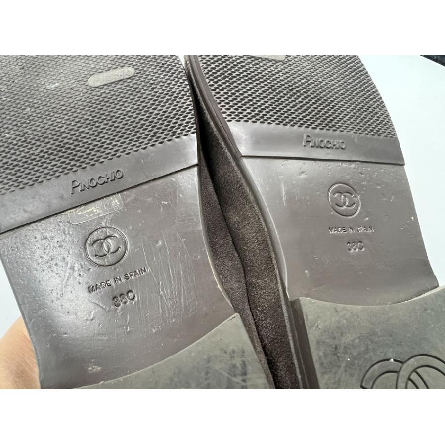 CHANEL（シャネル） レディース ローファー スエード ファー グレー
