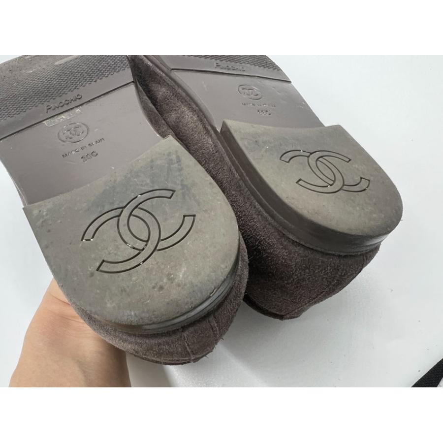 CHANEL（シャネル） レディース ローファー スエード ファー グレー