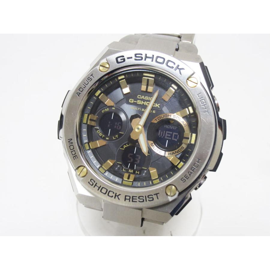 送料無料 CASIO カシオ G-SHOCK Gショック G-STEEL Gスチール メンズウォッチ タフソーラー 電波時計 腕時計 ゴールド GST-W110D-1A9JF｜yamamoto7887