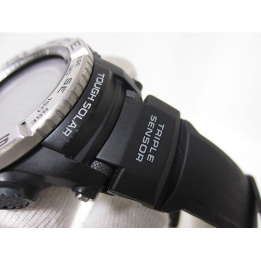 送料無料 CASIO カシオ PROTREK プロトレック 電波ソーラー メンズ 腕時計 デジタル MULTIBAND6  PRW-3500-1JF 中古｜yamamoto7887｜09