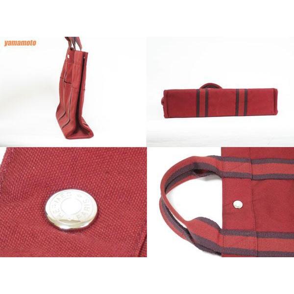 送料無料 HERMES エルメス フールトゥ トートMM トートバッグ ボルドー レッド 美品_1