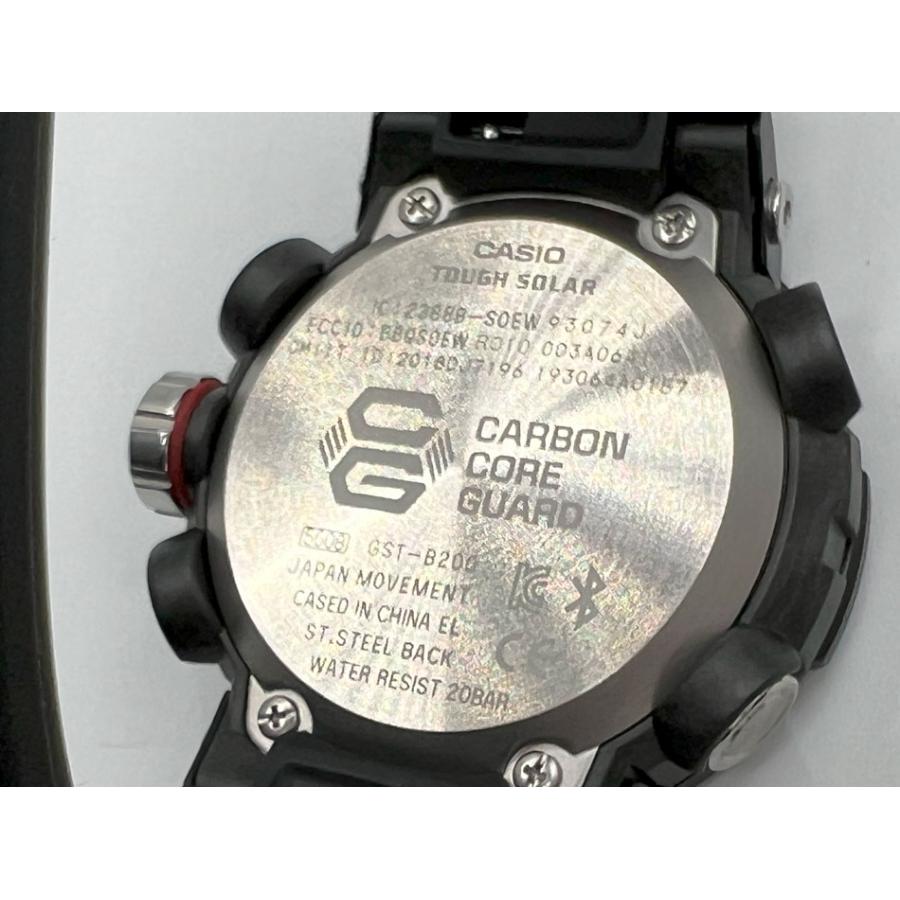 CASIO カシオ G-STEEL Gスチール Bluetooth 搭載 カーボンベゼル メンズウォッチ 腕時計 タフソーラー GST-B200B-1AJF 超美品｜yamamoto7887｜05