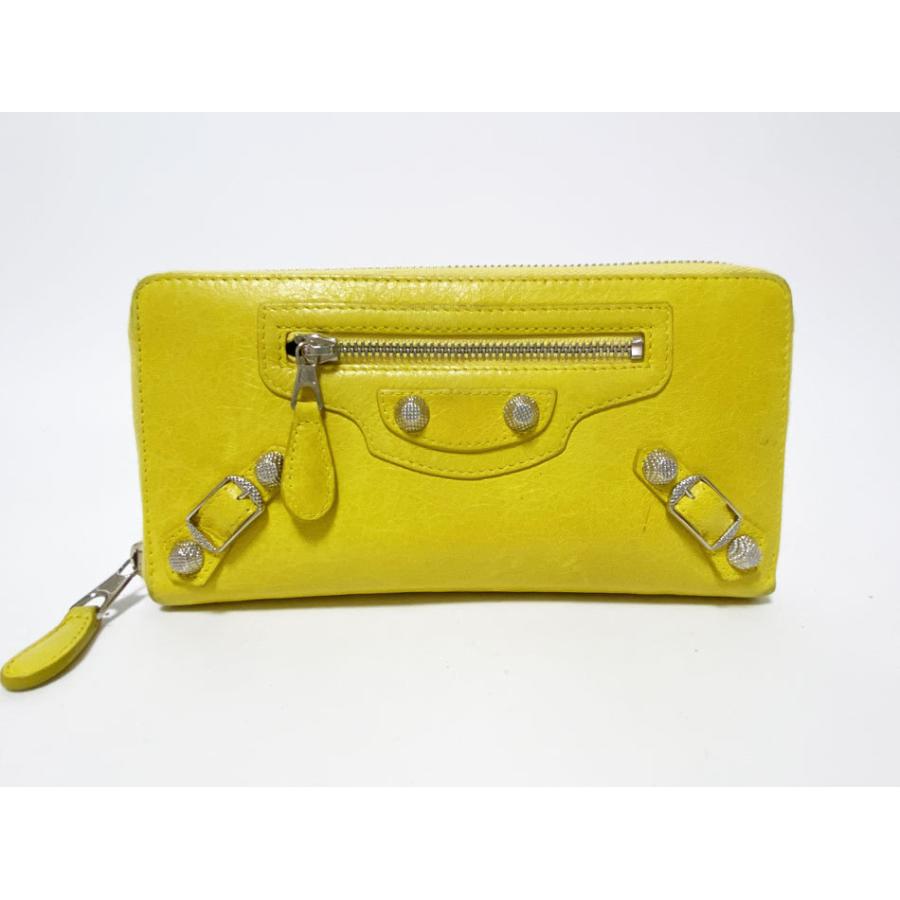 バレンシアガ BALENCIAGA CLASSIC BILLFOLD ZIP クラシック ラウンド財布 財布 レザー レディース イエロー系 310699 【中古】 BALENCIAGA - バレンシアガ BALENCIAGA CLASSIC BILLFOLD ZIP