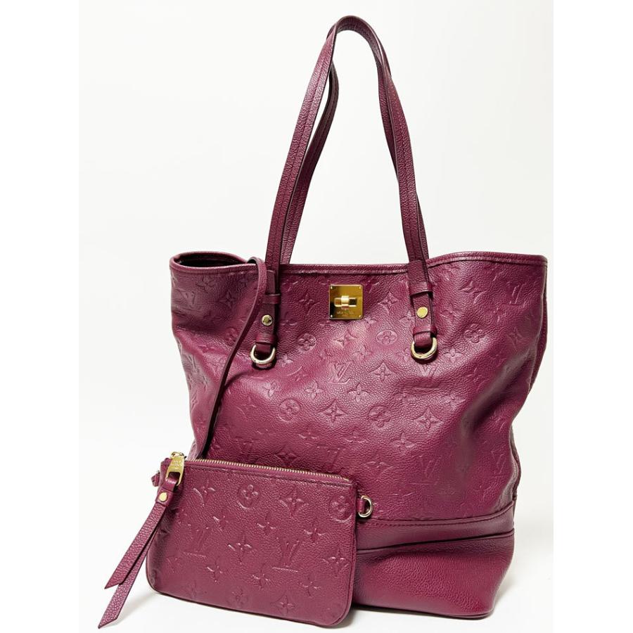 送料無料 LOUIS VUITTON ルイヴィトン アンプラント シタディンPM トートバッグ オロール レザー M94049 美品_5