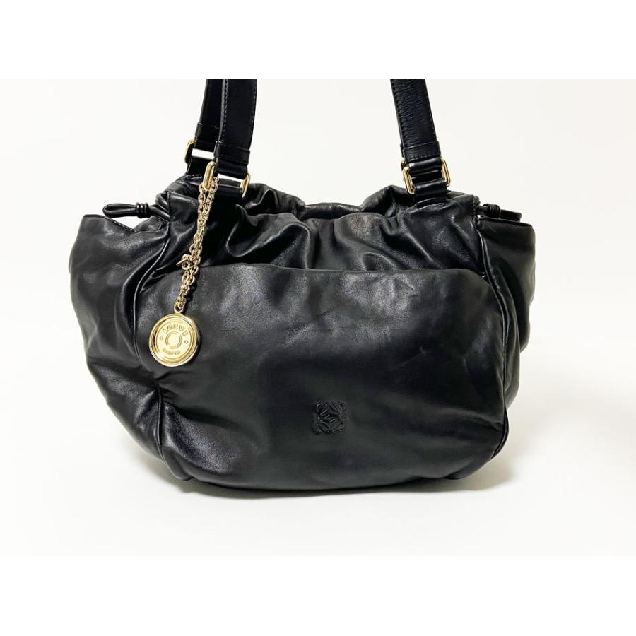 LOEWE 送料無料 ロエベ ショルダーバッグ シープスキン ブラック 