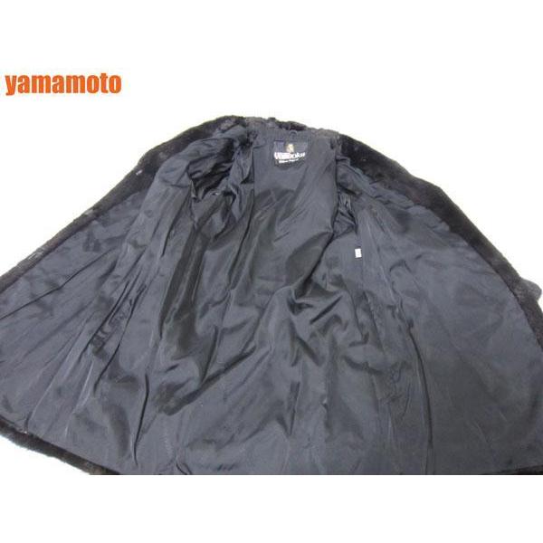 送料無料 YAMAOKA 山岡 毛皮 コート ミンク ブラック 美品 : ブランド 