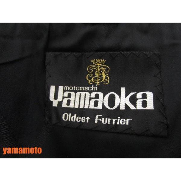 送料無料 YAMAOKA 山岡 毛皮 コート ミンク ブラック 美品 : ブランド 