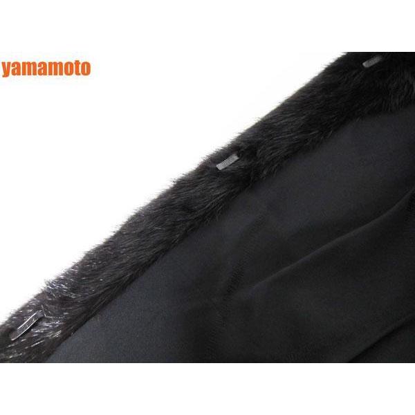 送料無料 YAMAOKA 山岡 毛皮 コート ミンク ブラック 美品 : ブランド 
