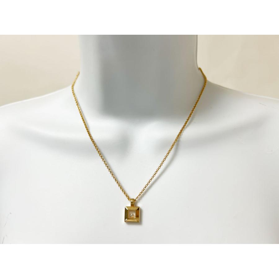 ハッピーダイヤモンド chopard ショパール ネックレス スクエア 750 YG
