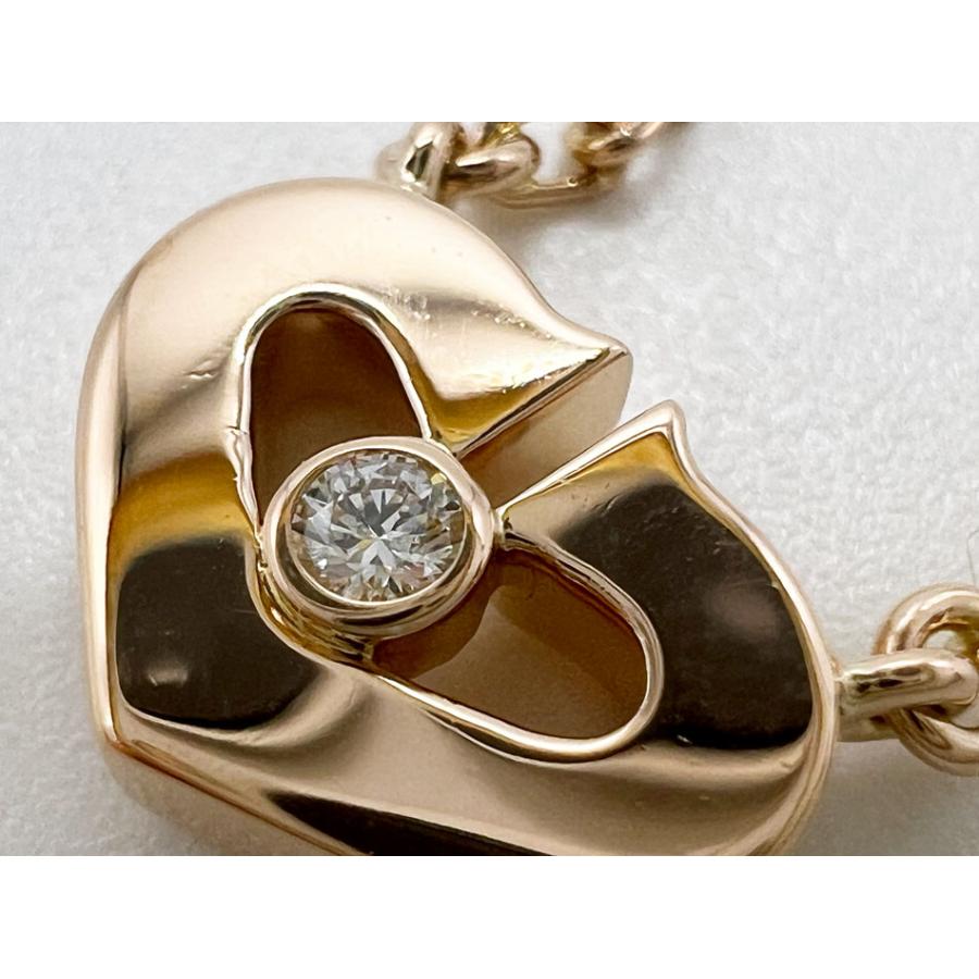 Cartier（カルティエ） Cハート ダイヤ ネックレス 750 K18 PG ピンク 