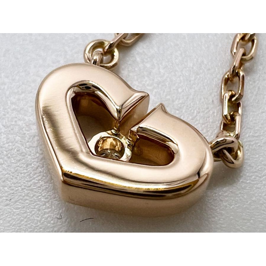 Cartier（カルティエ） Cハート ダイヤ ネックレス 750 K18 PG ピンク 