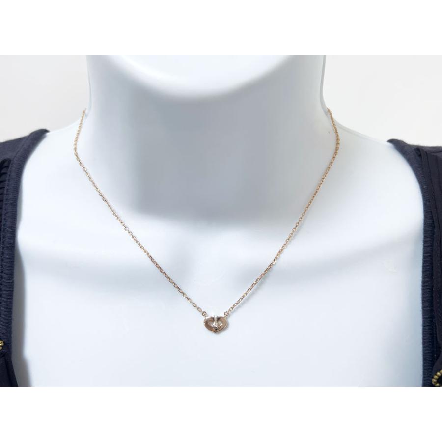 Cartier（カルティエ） Cハート ダイヤ ネックレス 750 K18 PG ピンク