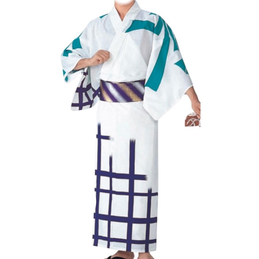 浴衣「本絵羽お仕立上りゆかた」束熨斗　垣根　き84有22019-2-M寸