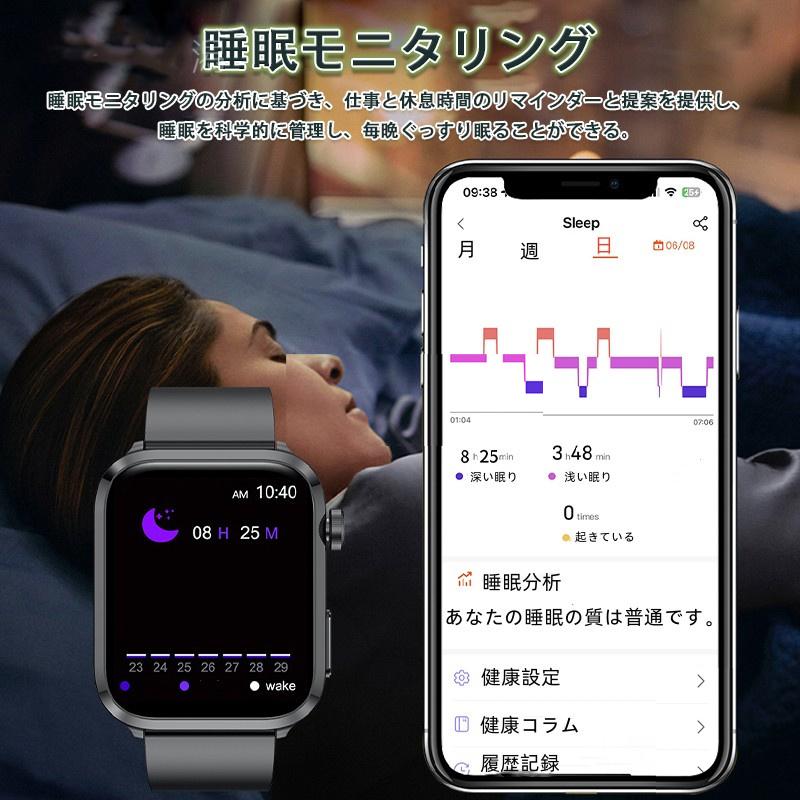 「健康理学療法」スマートウォッチ 日本製センサー レーザー治療 尿酸血中脂質 血糖値 血圧測定 体温 血中酸素 心拍数 GPS測位 常時点灯 母の日 おすすめ｜yamamotomasakazu｜24