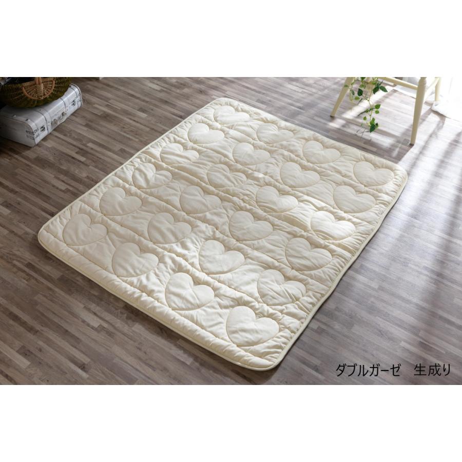 洗える ベビーマット プレイマット 120×150 ハート 日本製 折りたたみ