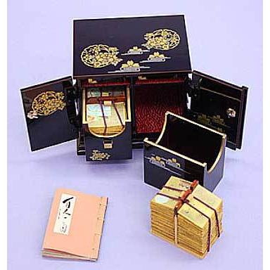 高級溜塗 雪牡丹桜 カルタ三棚揃 35号