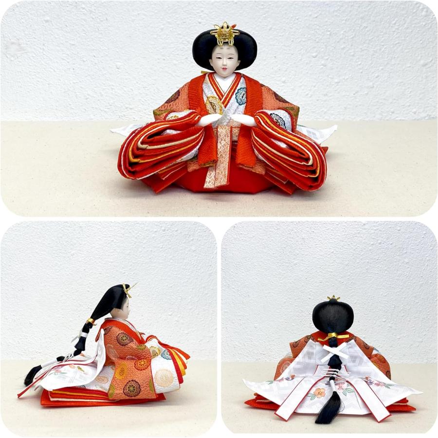 屏風畳兜用雛人形