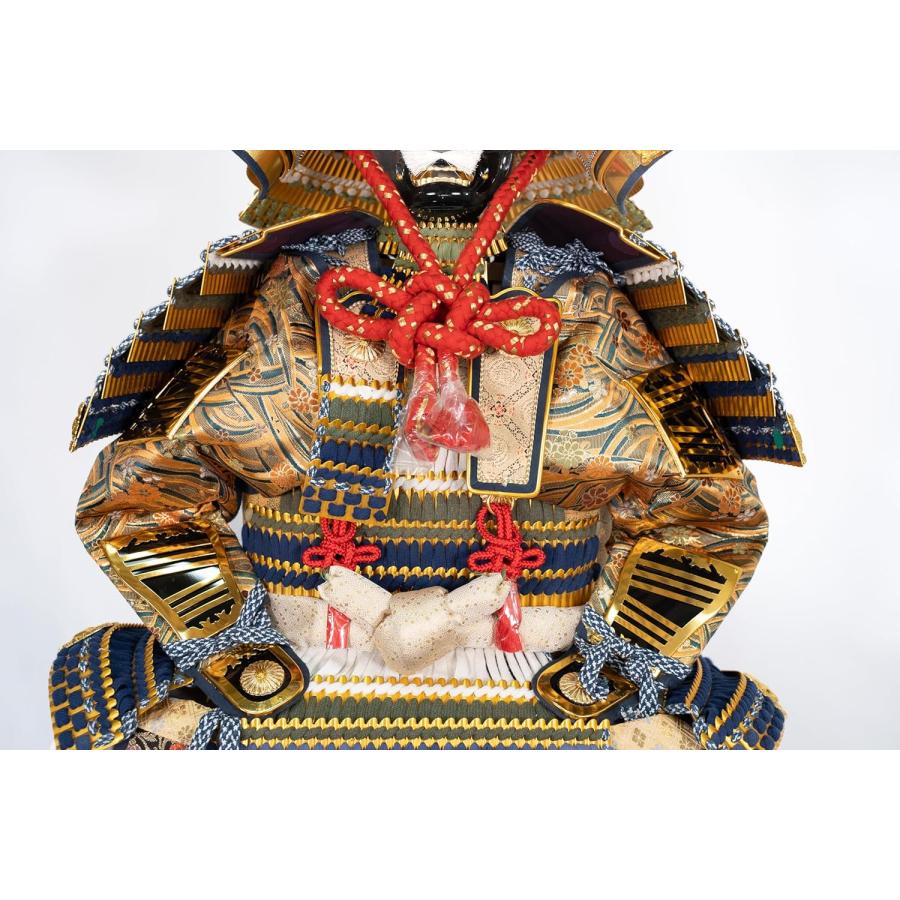 着用鎧 (面付き) 白緑青縅糸 子供着用鎧のみ 五月人形 こども 着用鎧 (面付き) 白緑青縅糸 子供着用鎧のみ 五月人形 こども