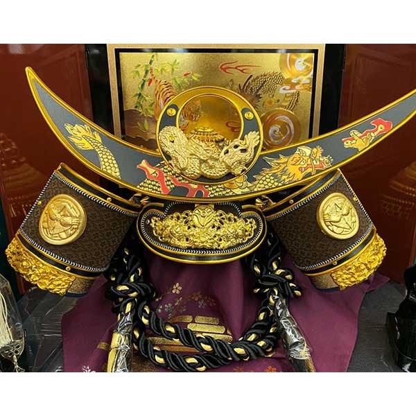 五月人形 兜 【着用兜】30号 上杉謙信公 収納兜セット RA3024 : 山本