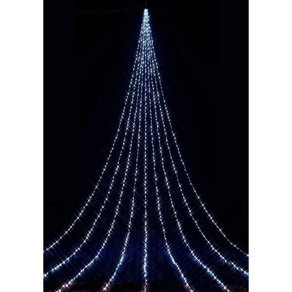 １５ｍニューホワイトLEDドレープライト　ナイアガラ　イルミネーション　電飾　デコレーション　イベント　パーティー　装飾　クリスマス　流れるライト
