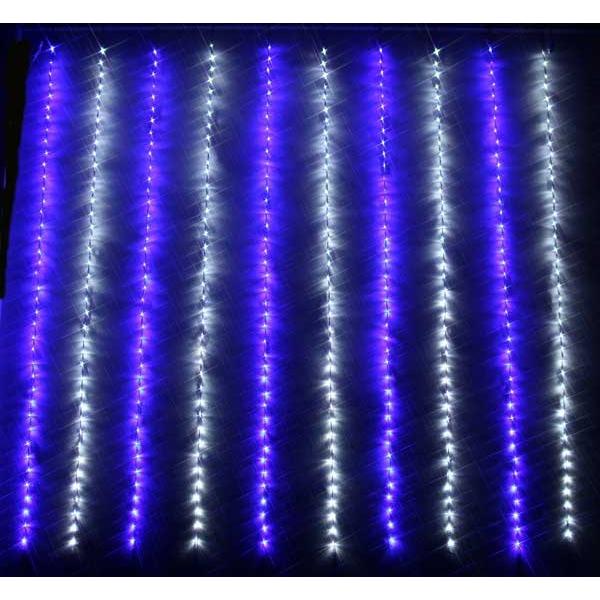 カーテンドレープライト２ｍｘ２ｍホワイトブルーLED　KT-3265 kt3581