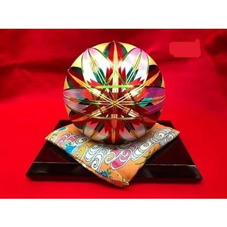 絹まり 台付き No.1340(画像1例、製造毎に色柄変更有) 1個 鞠 絹まり 台付き No.1340(画像1例、製造毎に色柄変更有) 1個 鞠