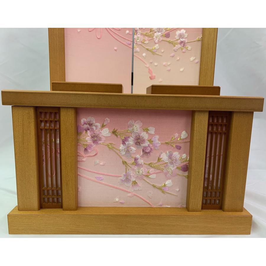 六曲一双屏風 20号 箔押 二重ヘリ付き 雛人形 ひな道具 雛