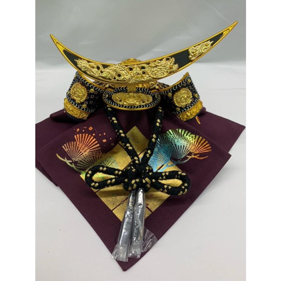 五月人形　伊達兜セット 五月人形 兜 7号 伊達政宗公兜セット 装飾金具付収納台付 金屏風