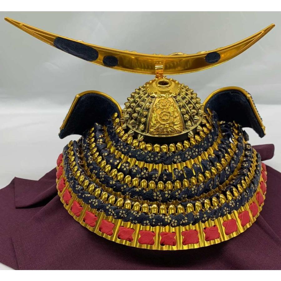 五月人形　伊達兜セット 五月人形 兜 7号 伊達政宗公兜セット 装飾金具付収納台付 金屏風